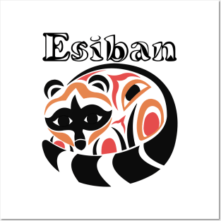 Indigenous Raccoon (Esiban) Posters and Art